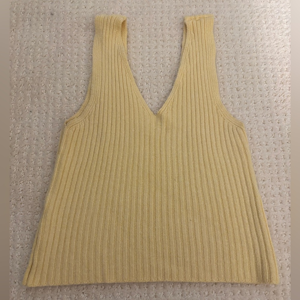 Brandy Melville Yellow Knit Tank